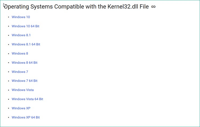 the procedure entry point setdefaultdlldirectories could not be located kernel32.dll